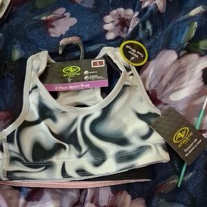 Athletic Works Black and White Kids' Sport Bra